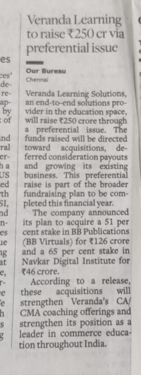 Z4prabhanshu's tweet image. The teaching field is highly saturated, with plenty of free resources available, making it challenging for companies to turn a profit. However, the company focuses on its strength in CA coaching to stand out.
#preferential
#raisefund