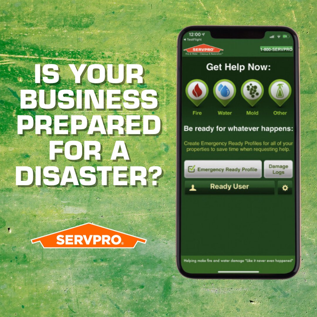🏢 Stay Open, Even After the Unexpected! 🏢
Emergencies happen, but with SERVPRO’s Emergency Ready Program, your business can bounce back faster. Let us help you create a plan today!
#EmergencyReady #BusinessContinuity #SERVPRO