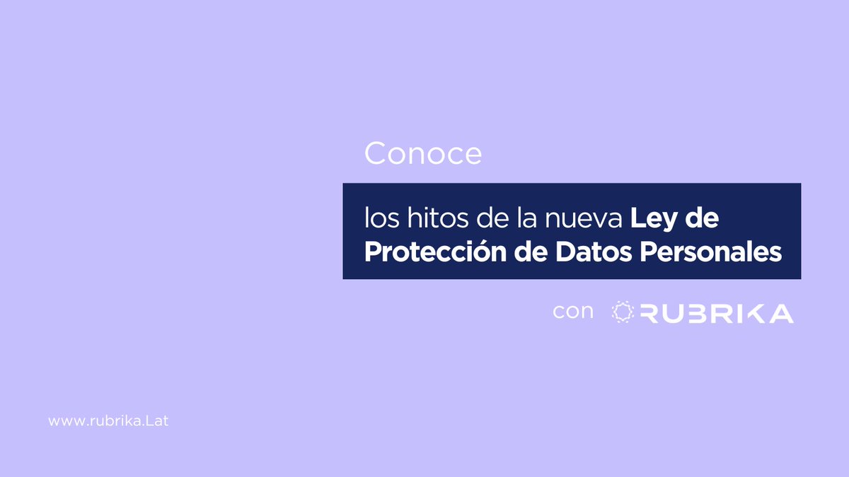 📅 Hoy, se publicó la nueva 𝗟𝗲𝘆 𝗱𝗲 𝗣𝗿𝗼𝘁𝗲𝗰𝗰𝗶𝗼́𝗻 𝗱𝗲 𝗗𝗮𝘁𝗼𝘀 𝗣𝗲𝗿𝘀𝗼𝗻𝗮𝗹𝗲𝘀 en Chile🇨🇱. Descubre los hitos clave de esta ley en nuestro blog 👉 rubrika.lat/cuales-son-los…