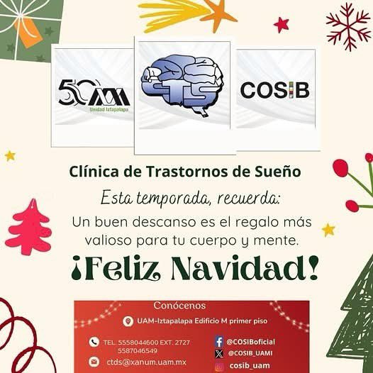COSIB_UAMI's tweet photo. Conoce los servicios de la Clínica de Trastornos del Sueño de la UAM-I! 🛌💤
Para agendar una cita o resolver dudas visítanos en la clínica de Trastornos de Sueño de la UAM Iztapalapa de 8:00 a 16:00 hrs. Ubicación: edificio “M” planta alta.

#ClínicaDelSueño #UAMI #SaludDelSueño https://t.co/21m8bwIBK2