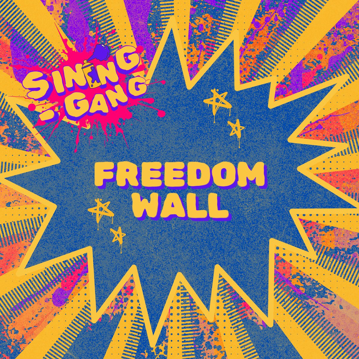 SiningGang_'s tweet photo. Sining-Gang Community here ‼
Don’t miss out on our #FreedomWall 💭 and drop down your thoughts about your own art-related experiences as we reach the conclusion for our cause!! 🎨✨ Link: https://t.co/wVECxzUMDF
#MuralsforCauses #SiningGang https://t.co/6SSZmN8L89