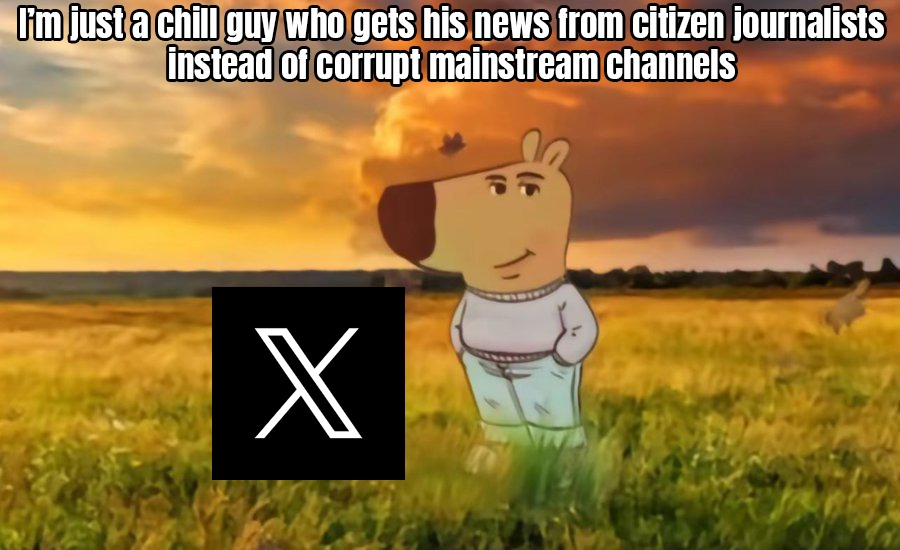 Just chillin’… 

We are the media now