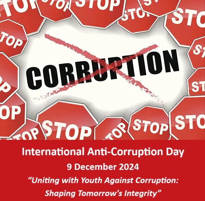 actions4dev's tweet photo. International Anti-Corruption Day | December 9, 2024 

Corruption erodes trust, weakens institutions, and hinders development.
Together, let’s reaffirm our commitment to transparency, accountability, and integrity in all aspects of our lives.

#AntiCorruptionDay @MoneyCameroon https://t.co/rrUUt03is8