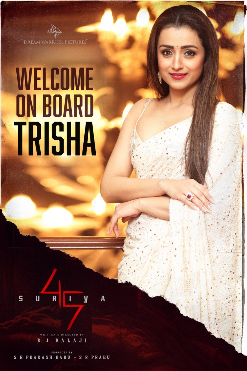Congratulations on 22 glorious years <a href="/trishtrashers/">Trish</a> ⭐️  And we are elated to start the 23rd year with #Suriya45 🔥