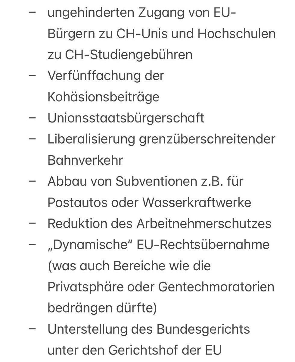 MBattiger's tweet photo. Es ist exakt umgekehrt. 
Die Forderungen (zumeist im #CommonUnderstanding schon zugestanden) der #EU gegenüber dem souveränen Staat #Schweiz triefen in Tat und Wahrheit vor Verachtung gegenüber unserem Land.
#InstaA https://t.co/039KFUYumZ