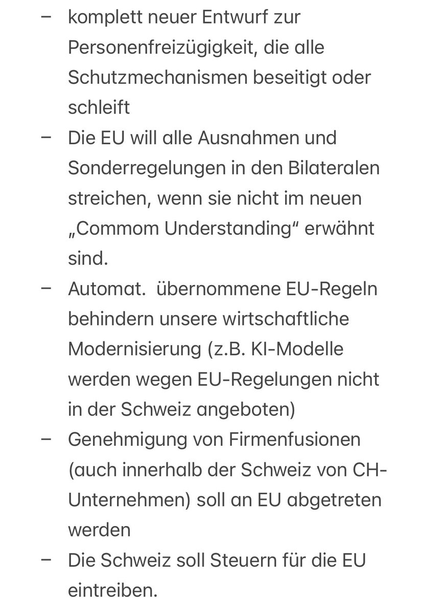 MBattiger's tweet photo. Es ist exakt umgekehrt. 
Die Forderungen (zumeist im #CommonUnderstanding schon zugestanden) der #EU gegenüber dem souveränen Staat #Schweiz triefen in Tat und Wahrheit vor Verachtung gegenüber unserem Land.
#InstaA https://t.co/039KFUYumZ
