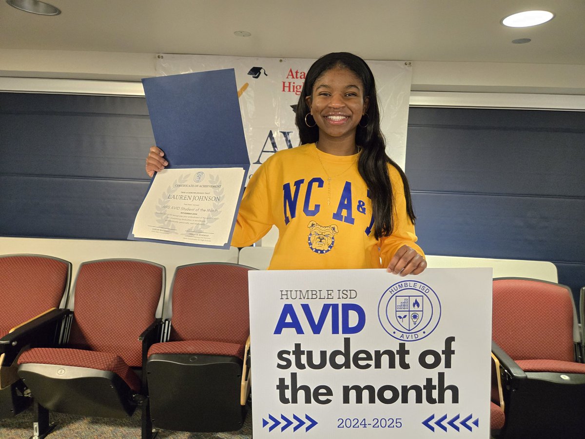 Sarah Mayhall (@sarahmayhall1) on Twitter photo Lauren got into AVID her senior year and is an amazing AVID advocate!🎉 Her positive attitude, bright smile, and dedication to her work is fabulous to observe!🫶 #AVID <a href="/HumbleISD_AVID/">AVID</a> <a href="/HumbleISD/">Humble ISD</a> <a href="/HumbleISD_AHS/">The Atascocita HS</a> #GoBeyond Lauren got into AVID her senior year and is an amazing AVID advocate!🎉 Her positive attitude, bright smile, and dedication to her work is fabulous to observe!🫶 #AVID <a href="/HumbleISD_AVID/">AVID</a> <a href="/HumbleISD/">Humble ISD</a> <a href="/HumbleISD_AHS/">The Atascocita HS</a> #GoBeyond