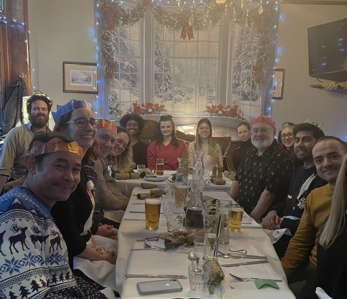 Our end of year meal means an opportunity for the whole group to get together &amp; celebrate our team &amp; our achievements this year! 

A big thank you to everyone in the CSPRG &amp; all our colleagues for their hard work this year. Looking forward to more #CancerResearch in the new year!
