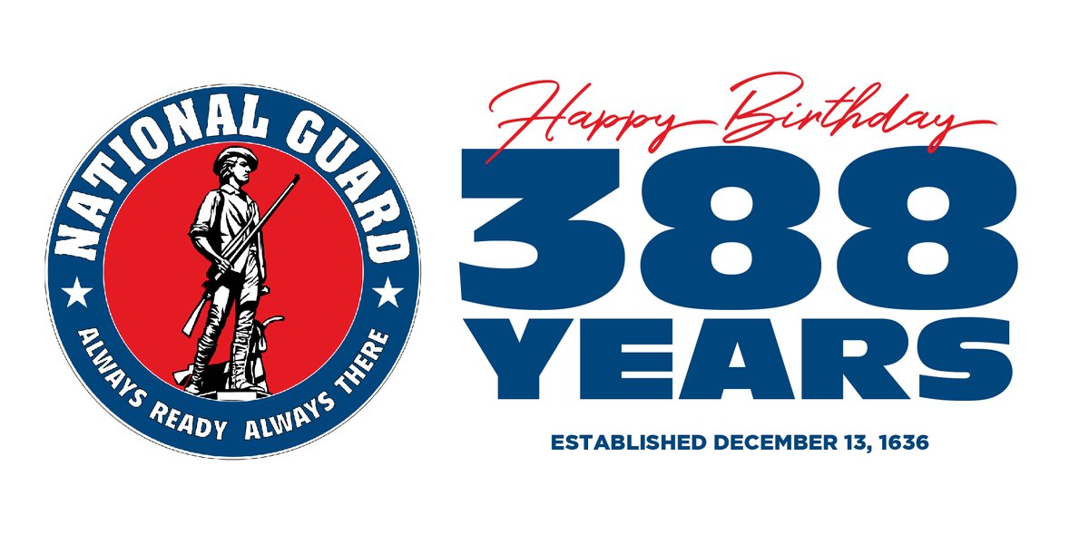 MeridianHQ's tweet photo. Happy 388th birthday to the National Guard! Fun Fact: The National Guard is the oldest U.S. military organization, established in 1636! Thank you to all who serve and protect both home and abroad. 🇺🇸 https://t.co/nUhOSg7i14