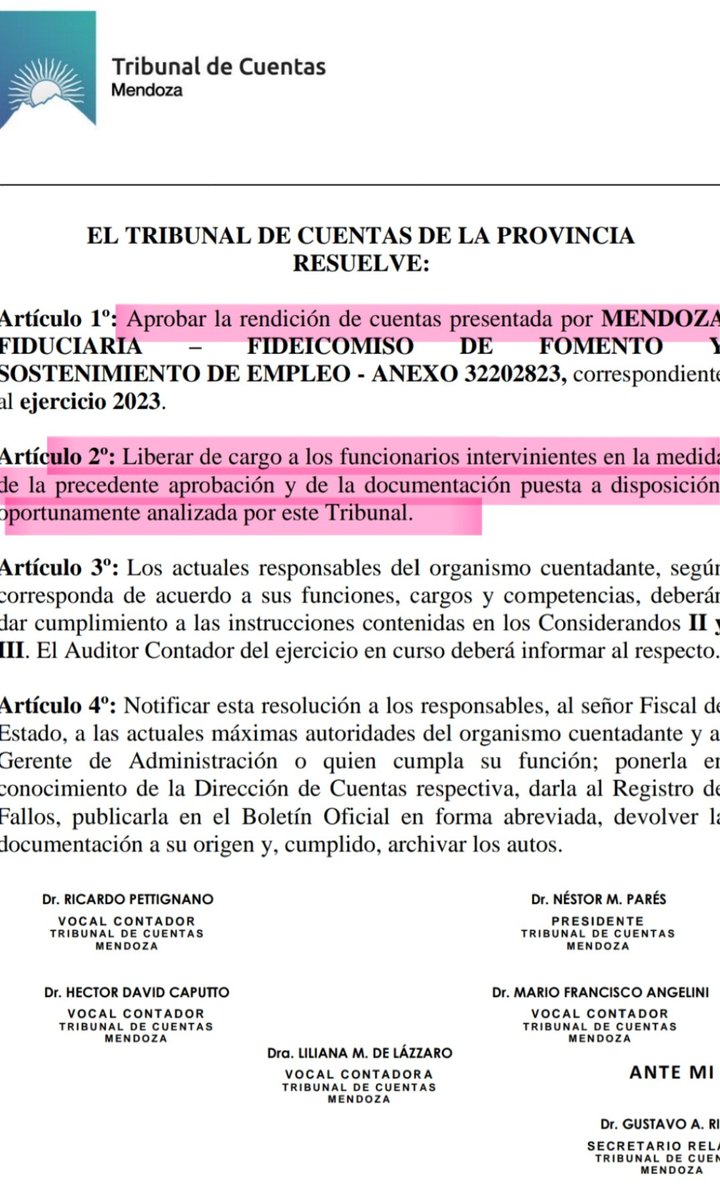 mmderrache's tweet photo. Fallo del HONORABLE Tribunal de Cuentas, "CIEGO" frente a la falta de control por el ROBO de 26 millones del programa ENLAZADOS. 
Los funcionarios responsables del control, del PE, de Mza Fiduc y Comite Ejecutivo del Fideicomiso sin multas y sin responsabilidades.
#cerocontrol https://t.co/I3wEpFSk6X