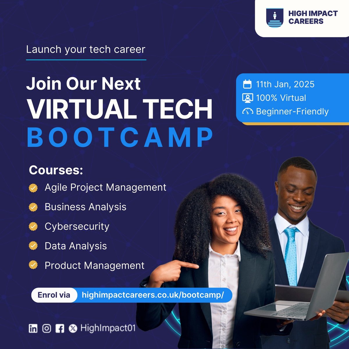 OgbeniDipo's tweet photo. More than certifications you need work experience and mentorship to get a job in the UK 🇬🇧, France 🇫🇷, Germany 🇩🇪, Netherlands 🇳🇱, anywhere else across Europe 🇪🇺, Canada 🇨🇦, Nigeria 🇳🇬, Ghana 🇬🇭, Kenya 🇰🇪 or South Africa 🇿🇦.

Join @HighImpact01’s Virtual Tech Bootcamp where you will be provided with the skills, experience, competencies, knowledge and confidence needed to transition into an impactful tech or non-tech career. You can enrol for any of the courses below:

•Agile Project Management 👨🏾‍💻
•Business Analysis👨🏽‍🎓
•Cyber Security 👩‍💻
•Data Analysis👨🏾‍💻
•Product Management📲

Enroll now via https://t.co/Ks5X2bKlsx!