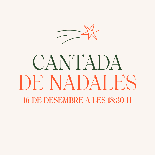 CAT_ Cantada de nadales! 
El dilluns 16 de desembre a les 18.30 h us esperem davant de la façana del Naixement per gaudir d'un recital de nadales tradicionals catalanes i cançons de Nadal d’arreu del món que ens oferiran les corals infantils i juvenils dels <a href="/lluisosdegracia/">Lluïsos de Gràcia</a>: la