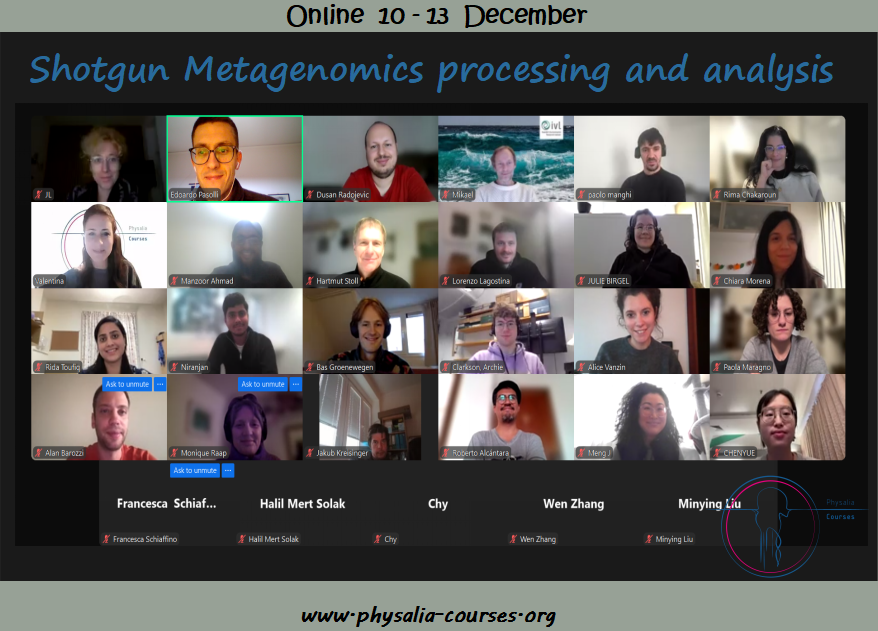 Physalia-courses@ONLINE (@physacourses) on Twitter photo A huge shoutout to <a href="/epasolli/">Edoardo Pasolli</a>, @paolo_manghi, and all the incredible participants of the Shotgun Metagenomics Processing and Analysis course! 🎉
Wishing you all success in discovering the secrets of your metagenomic data! 🚀🔬 A huge shoutout to <a href="/epasolli/">Edoardo Pasolli</a>, @paolo_manghi, and all the incredible participants of the Shotgun Metagenomics Processing and Analysis course! 🎉
Wishing you all success in discovering the secrets of your metagenomic data! 🚀🔬