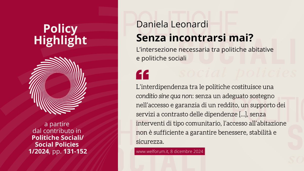 Politiche Sociali/Social Policies tweet media