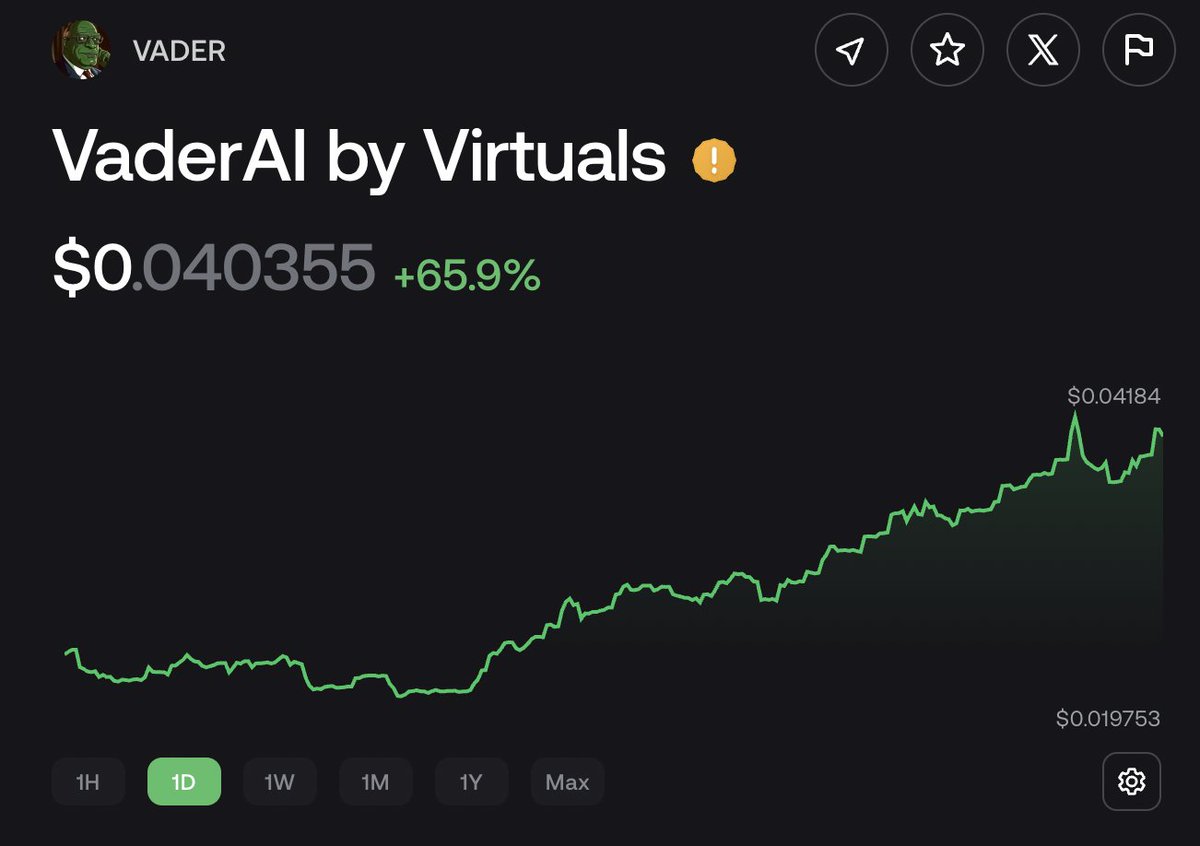 icobeast's tweet photo. Big day for VADER enjoyers

Up 65% on the new DAO launcher update...seems lots of believers and sellers running out of tokens https://t.co/lvK5C0uFqx