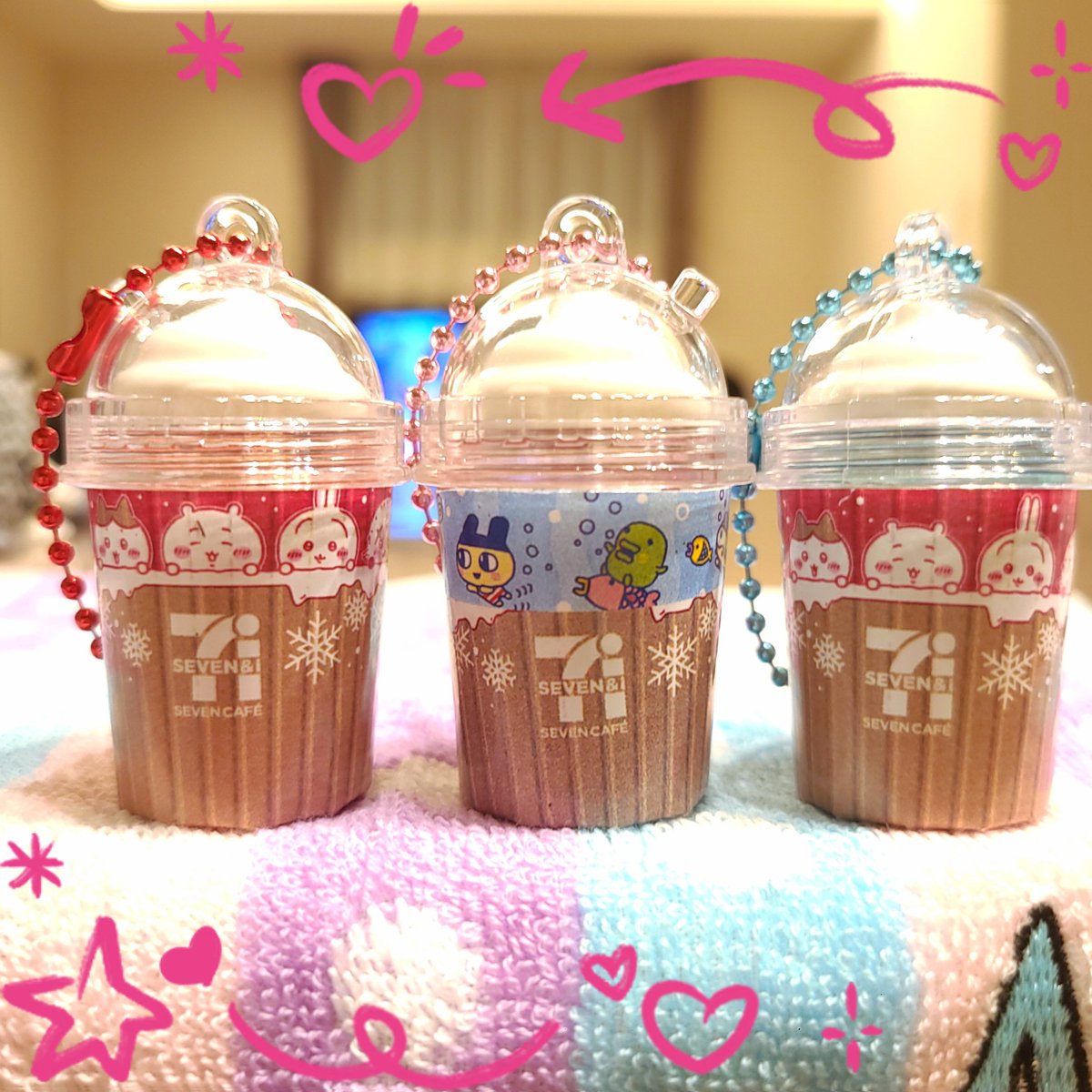 セブン大好きなので真似したし
ついでにたまごっち柄もw