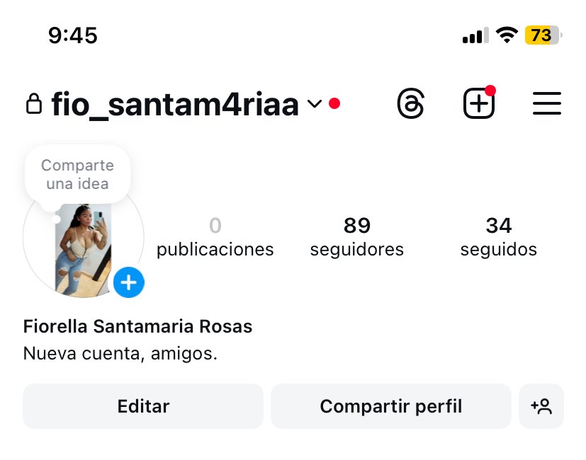 Síganme en mi nueva cuenta amigos 😘