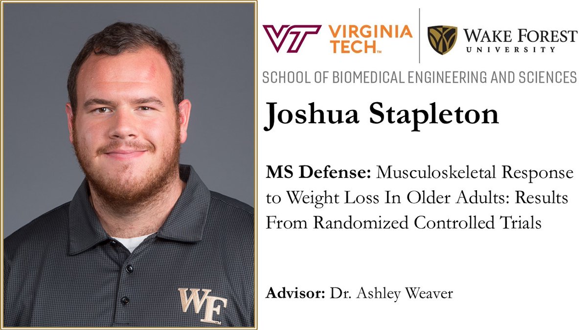 Wake Forest Biomedical Engineering (@wakebme) on Twitter photo 🎉Congrats to SBES student <a href="/joshrstapleton/">Joshua Stapleton</a> for successfully defending his master's thesis! Josh will continue his academic journey by pursuing a PhD under the guidance of Dr. <a href="/AshleyAWeaver/">Ashley A. Weaver, PhD</a>
We're excited to see the evolution of his research in the coming years!👏 #MSDone #PhDNext 🎉Congrats to SBES student <a href="/joshrstapleton/">Joshua Stapleton</a> for successfully defending his master's thesis! Josh will continue his academic journey by pursuing a PhD under the guidance of Dr. <a href="/AshleyAWeaver/">Ashley A. Weaver, PhD</a>
We're excited to see the evolution of his research in the coming years!👏 #MSDone #PhDNext