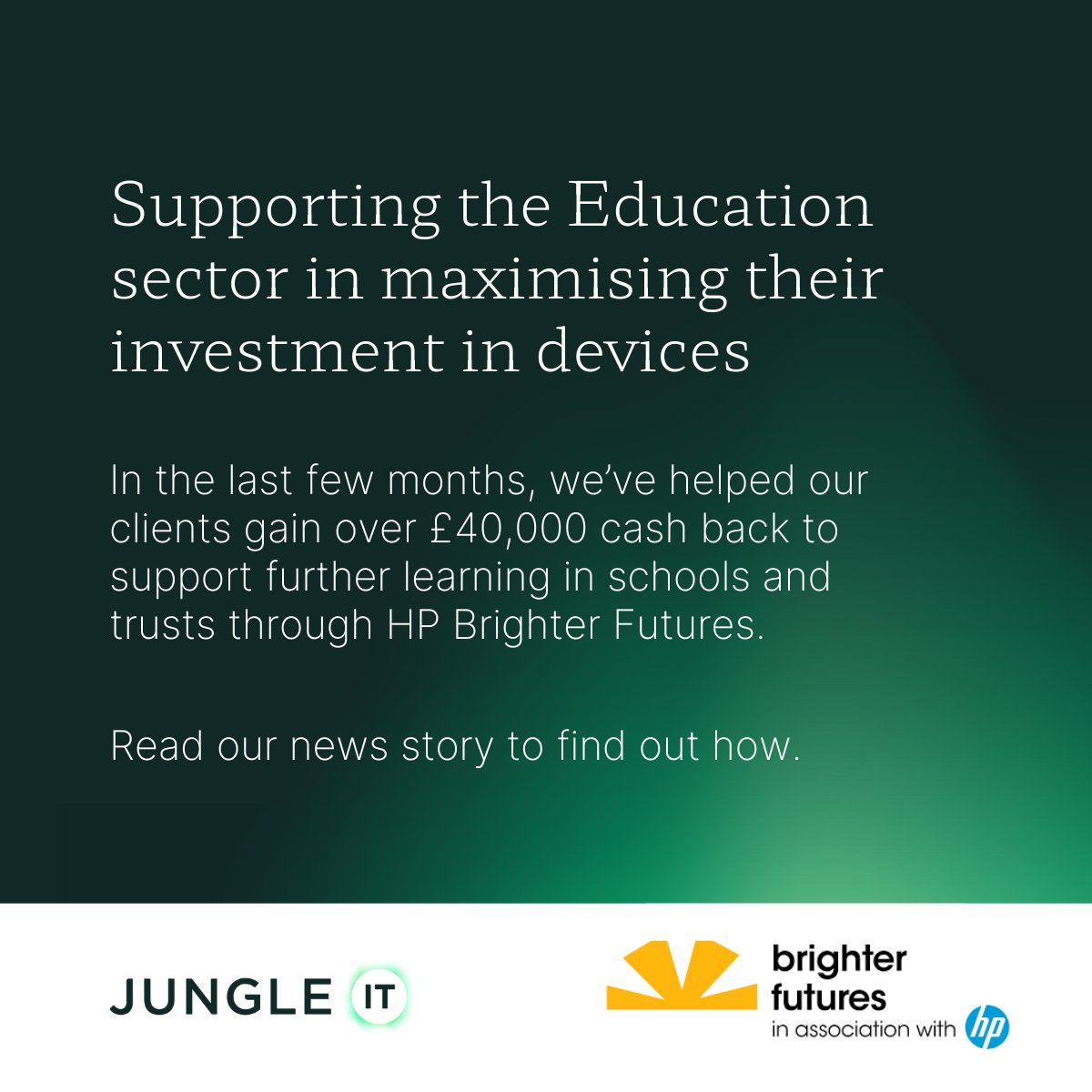 We understand how crucial technology is in education. 

As this week is Computer Science week, we're sharing how we've supported our clients in Education in maximising the value of their tech investment with HP Brighter Futures. 👇

eu1.hubs.ly/H0flB720

#computerscienceweek