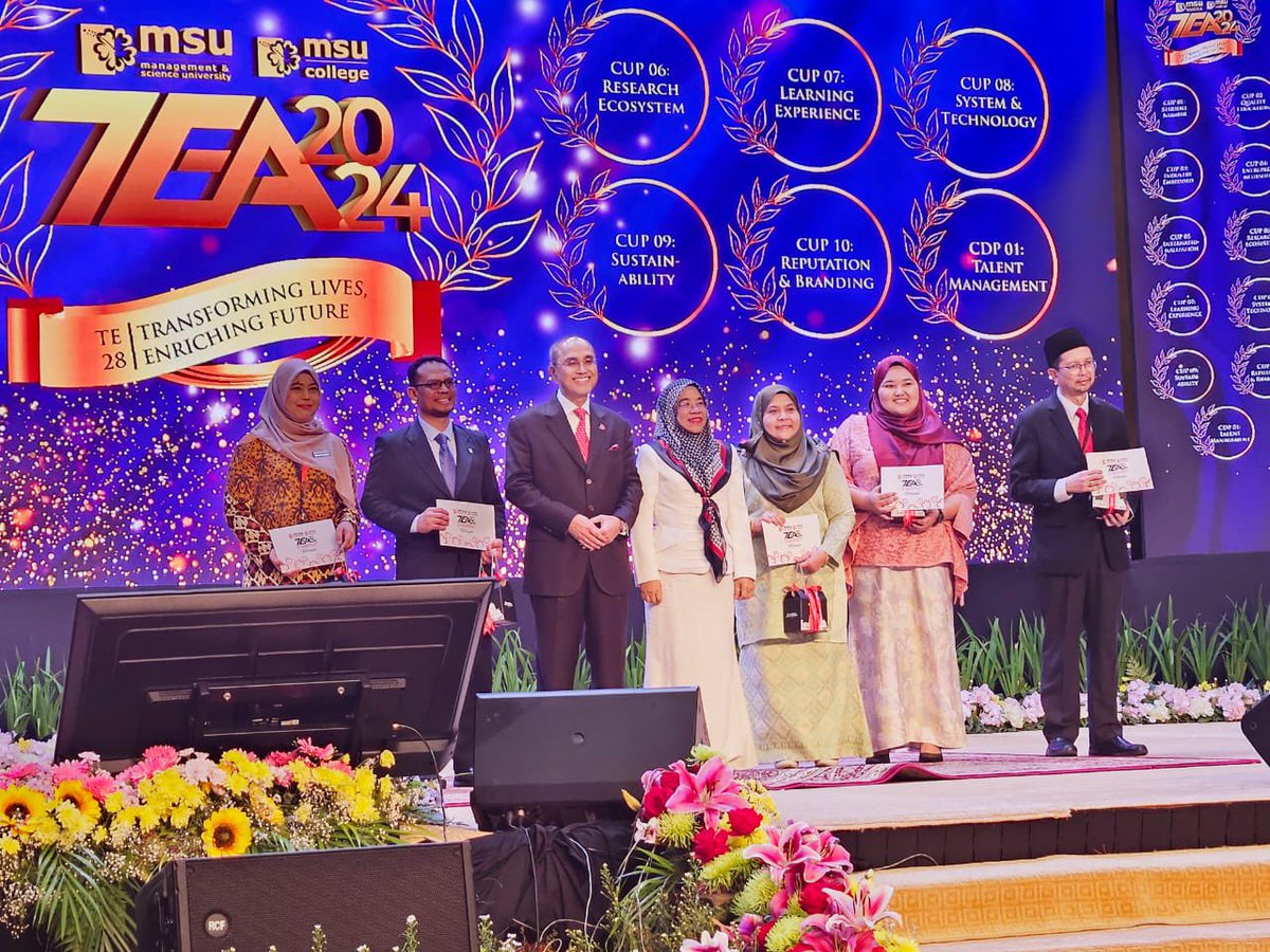 MSU_iCARE's tweet photo. Congratulations FHLS-DOVS team for Outstanding Award Winners @ MSU TEA 2024. 
@MSUmalaysia 
@MSUmalaysiaFHLS 
@MSU_iCARE https://t.co/ep0U79A83S