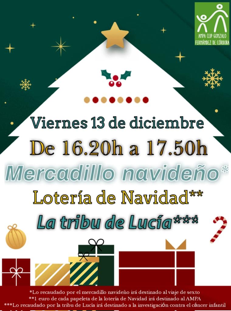 Recordad nuestra cita de hoy: Mercadillo Navideño!!