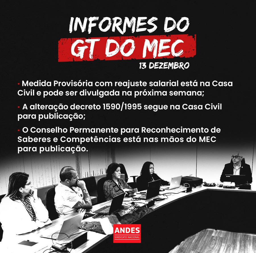 aprofurg's tweet photo. Representantes  do Ministério da Educação (MEC) e do Ministério da Gestão e da Inovação  em Serviços Públicos (MGI) confirmaram a existência de uma Medida  Provisória com o reajuste salarial da categoria docente na Casa Civil. A  informação foi repassada durante a reunião do https://t.co/F7tc887tro