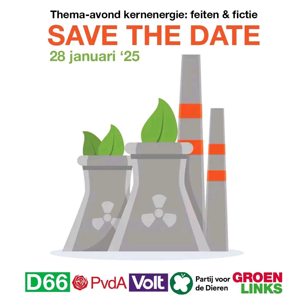 Kernenergie: Feiten en fictie
Wat is waar en wat niet als het gaat om kernenergie, kerncentrales en de energietransitie. En wat betekent dat voor Zeeland?

Op 28 januari 2025  (19.30 HZ Zeeland ) kun je dat in Middelburg horen van nationale topexperts.
zeeland.groenlinks.nl/nieuws/28-janu…