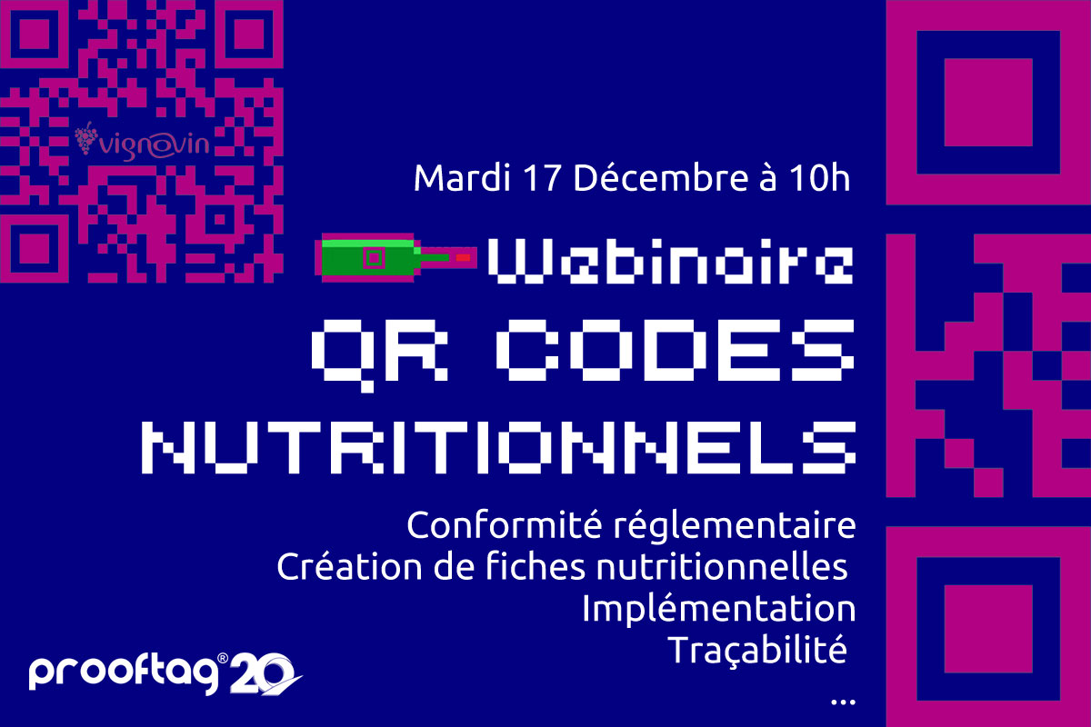 Ne manquez pas notre dernier #webinaire de l'année : mardi 17 décembre 2024 à 10h!
Découvrez comment intégrer facilement le QR code nutritionnel sur vos bouteilles de vin! Animé par <a href="/Prooftag/">Prooftag</a> #qrnutritionnel #vin
🏷️📱Inscription : vignovin.com/actualites/age…