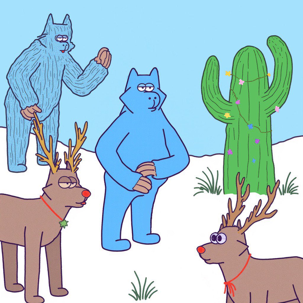 GM GM Lonfos 👋 

Blblblbl! The cactus lights up, but the reindeer stay unimpressed! 🦌 🎄