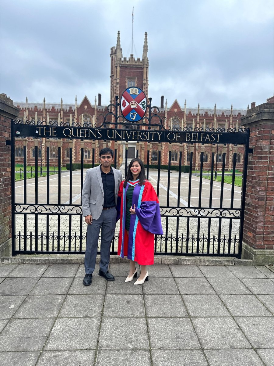 ThakurLab_QUB's tweet photo. Congratulations to our PhD and Master graduates,
Dr. @ShilpkalaGade, Pinal Sangani, and Ganga arora from the Ocular Drug Delivery Lab! 🎉👏
Wishing you all the best in your future endeavors as you move forward in your careers! @rthakur01 @lalitkvora @pharmacyatQUB https://t.co/Q4HGrJZuKJ