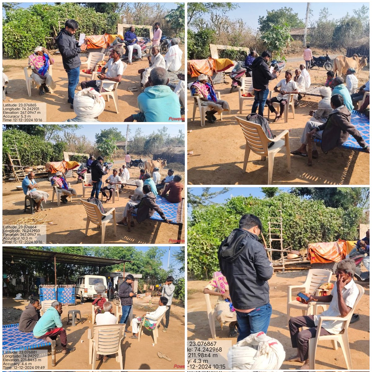 જિલ્લો: દાહોદમાં વિસ્તરણ અધિકારીશ્રી અને ગ્રામ સેવકશ્રીઓ દ્વારા ડોર ટુ ડોર ફાર્મર રજીસ્ટ્રેશનની કામગીરી ઝુંબેશના ભાગરૂપે સતત કાર્યરત છે
 ✅ચર્ચા કરેલ મુદ્દાઓ:
- ફાર્મર રજીસ્ટ્રેશન  કરવા અંગે ખેડૂતોને માહિતી આપી, 
- પ્રાકૃતિક ખેતી, 
- યોજનાકીય માહિતી,
- પીએમ કિસાન  kyc ની માહિતી.