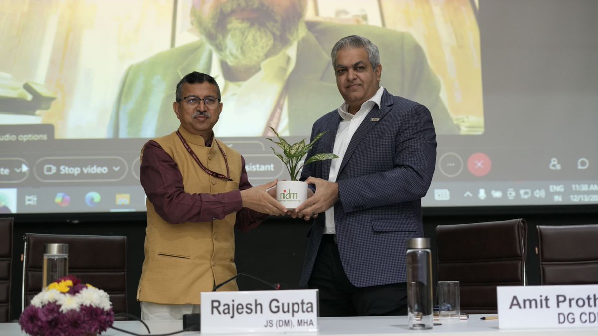 nidmmhaindia's tweet photo. The 𝗡𝗮𝘁𝗶𝗼𝗻𝗮𝗹 𝗔𝗻𝗻𝘂𝗮𝗹 𝗧𝗿𝗮𝗶𝗻𝗶𝗻𝗴 𝗖𝗼𝗻𝗳𝗲𝗿𝗲𝗻𝗰𝗲 (NATC) collates training needs from all states, UTs and other stakeholders to compile the annual training calendar. This year NIDM organized the NATC on December 13, 2024, inaugurated by prominent visionaries such as Shri Rajesh Gupta, Joint Secretary (Disaster Management), MHA; Dr. Krishna Vatsa, Member, @ndmaindia; Shri @AmitProthi, DG CDRI; Shri @rratnoo, ED, NIDM; Col. P.S. Reddy, JD, NIDM; and Prof. Surya Parkash, HOD GMR Division, NIDM.

#NIDM #NationalAnnualTrainingConference #DisasterRiskReduction #CapacityBuilding #Collaboration 

@CDRI_world | @StateDisaster | @APSDMA | @DselEduMinistry | @HPSDMA | @osdma | @IIHMRDelhi | @MewarUniv | @MSJEGOI