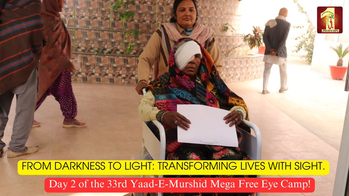 DSSNewsUpdates's tweet photo. Bringing Light to Darkened Eyes: The 'Yaad-E-Murshid' Mega Eye Camp shines as a symbol of compassion. For those who have struggled with impaired vision, the camp is a place where darkness gives way to light, hope, and a renewed future. 

#EyeCamp #GiftOfSight #DeraSachaSauda #RamRahim #SaintDrMSG #YaadEMurshidFreeEyeCamp