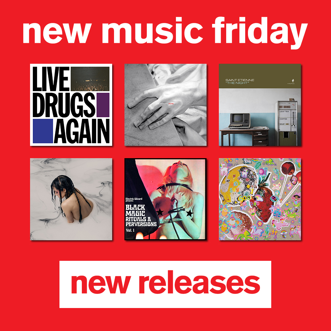 FOPPofficial's tweet photo. New releases from:
• @thewarondrugs - #LiveDrugsAgain
• @thenational - #Rome
• @bobpetesarah - #TheNight
• #Poppy - #NegativeSpaces
• @electricwizard0 - #BlackMagicRitualsAndPerversions Vol. 1
• @wilco - #HotSunCoolShroud
#gettofopp https://t.co/95J7ZVAt3O