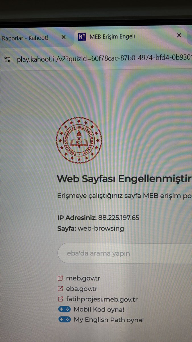 mutluhanusta's tweet photo. Kahoot engel sorunu yaşamaması gereken bir site sanki haksız mıyım @tcmeb https://t.co/ENWpWILC8H