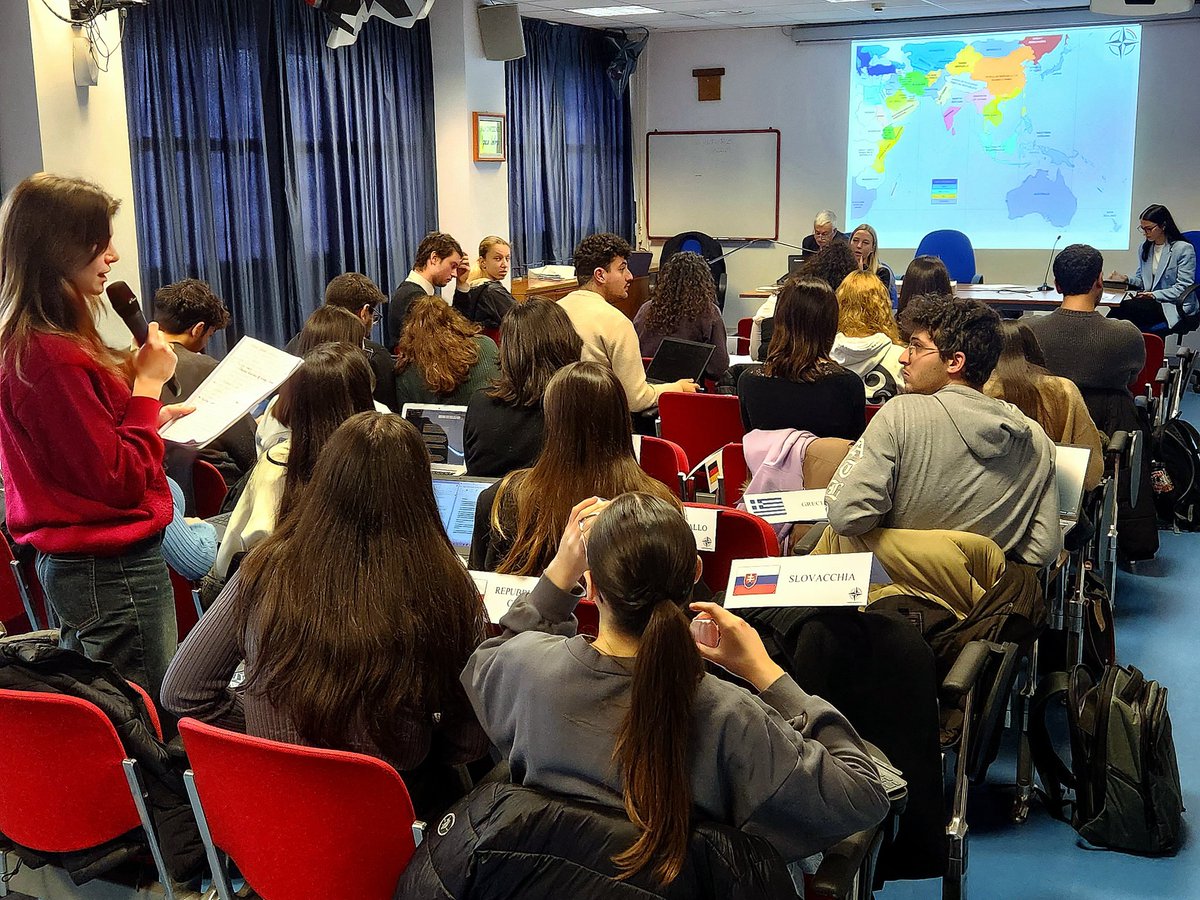 ATA_Italia's tweet photo. Oggi simulazione del Consiglio Atlantico @NATO con gli studenti universitari a @UnivRoma3 

Programma NIA 2024 https://t.co/YYmRh1ougi
