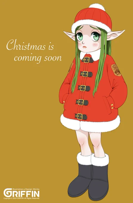 "あんよがシャっコイ!"今年のXmas絵のアイディアが全く浮かばないので なんとなく描いたエフルサンタ上げておく( •̀∀•́  ) #Xmas絵フライング大会 #イラスト  #illustration 