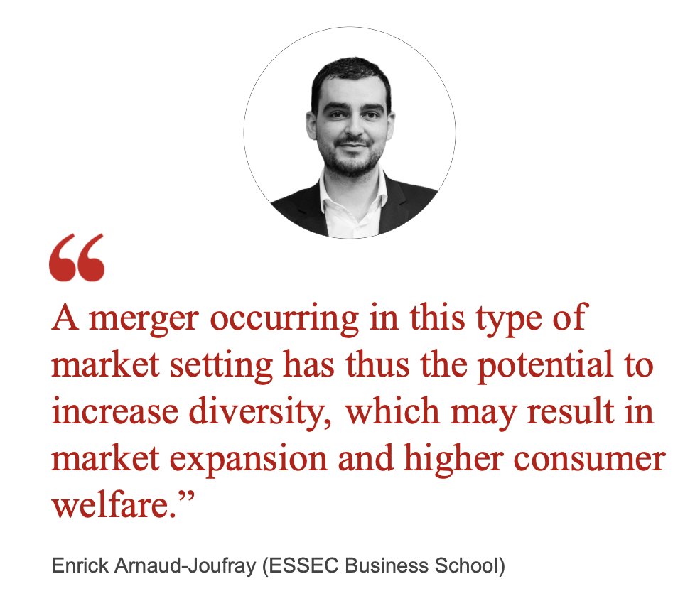 Enrick Arnaud-Joufray (ESSEC Business School) published a Law and Economics article titled “The effects of mergers on product variety in markets with multihoming consumers” in #Concurrences 4-2024.

Read more here: shorturl.at/YY4zR

This article examines firms' incentives
