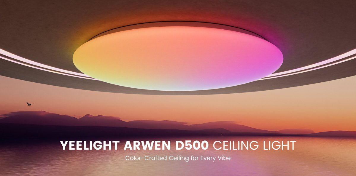 Yeelight's tweet image. #New!  #Yeelight Arwen Ceiling Light, more than just white.
Featuring Ra9 technology for vivid, true-to-life illumination, it creates vibrant atmospheres, enabling your house an immersive ambiance!🏠
Details: bit.ly/4ffOSbS

#CeilingLight #YeelightArwen