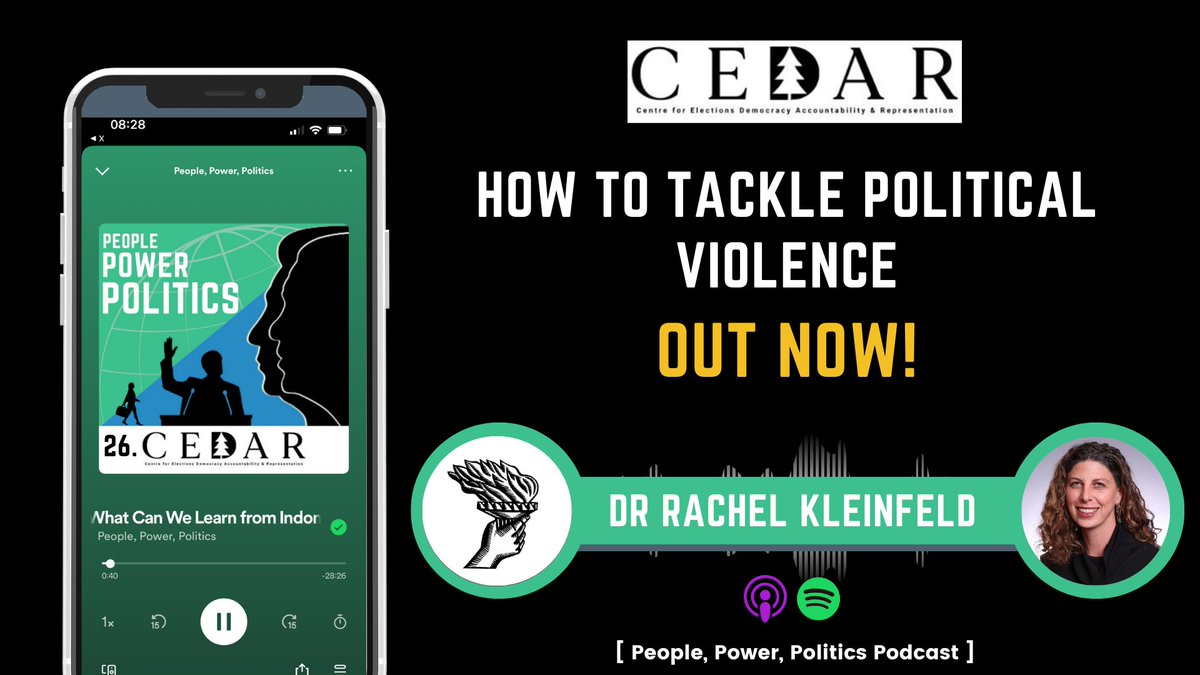 Petra Alderman (@petraalderman) on Twitter photo 🚨 EP26 of the #PeoplePowerPolitics podcast is out now! Listen to <a href="/Fromagehomme/">Nic Cheeseman</a> as he talks to <a href="/RachelKleinfeld/">Rachel Kleinfeld</a> about 'How to Tackle Political Violence' in #democracies👇
Based on Rachel & <a href="/NicBibSed/">Nicole Bibbins Sedaca</a>'s recent <a href="/JoDemocracy/">Journal of Democracy</a> article!
🎧 Out now (check out the🔗below)! 🚨 EP26 of the #PeoplePowerPolitics podcast is out now! Listen to <a href="/Fromagehomme/">Nic Cheeseman</a> as he talks to <a href="/RachelKleinfeld/">Rachel Kleinfeld</a> about 'How to Tackle Political Violence' in #democracies👇
Based on Rachel & <a href="/NicBibSed/">Nicole Bibbins Sedaca</a>'s recent <a href="/JoDemocracy/">Journal of Democracy</a> article!
🎧 Out now (check out the🔗below)!