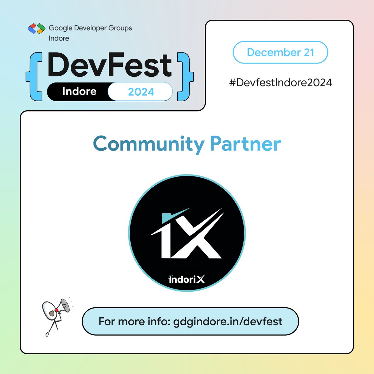 GDG INDORE (@gdg_indore) on Twitter photo 🎉We’re excited to have <a href="/indoriix/">Indorix</a> as our Community Partner for #DevFestIndore2024 📅 Date: 21st December 2024📍Venue: Sayaji Hotel, Indore.
Register now at: gdgindore.in/devfest
<a href="/GDGIndia/">Google Developer Groups India</a> <a href="/GoogleDevsIN/">Google for Developers India</a> 🎉We’re excited to have <a href="/indoriix/">Indorix</a> as our Community Partner for #DevFestIndore2024 📅 Date: 21st December 2024📍Venue: Sayaji Hotel, Indore.
Register now at: gdgindore.in/devfest
<a href="/GDGIndia/">Google Developer Groups India</a> <a href="/GoogleDevsIN/">Google for Developers India</a>