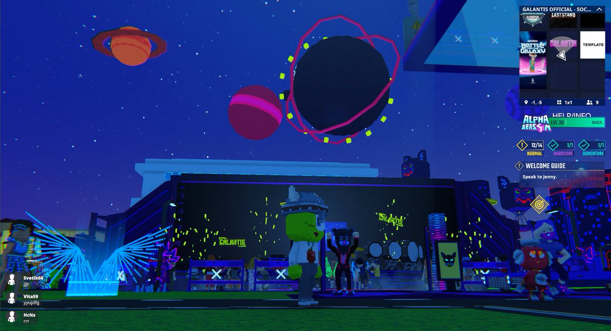 0xlogspec's tweet photo. Rocking out at the @wearegalantis Stage in @TheSandboxGame. The virtual crowd is going wild! 🎉🔊 https://t.co/XD39nCatIt #TheSandbox #AlphaSeason4 #AS4SocialChallenge https://t.co/ys7QVE4Cf7