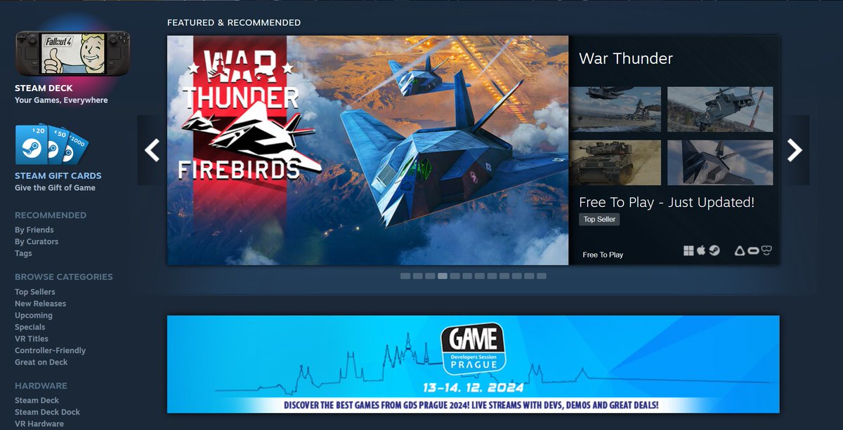GameDevSession's tweet image. Our event is also on Steam, being promoted on the main page! Be sure to check out great games from our partners and the indie expo, presenting their projects on a special Steam event:
store.steampowered.com/sale/GameDevel…