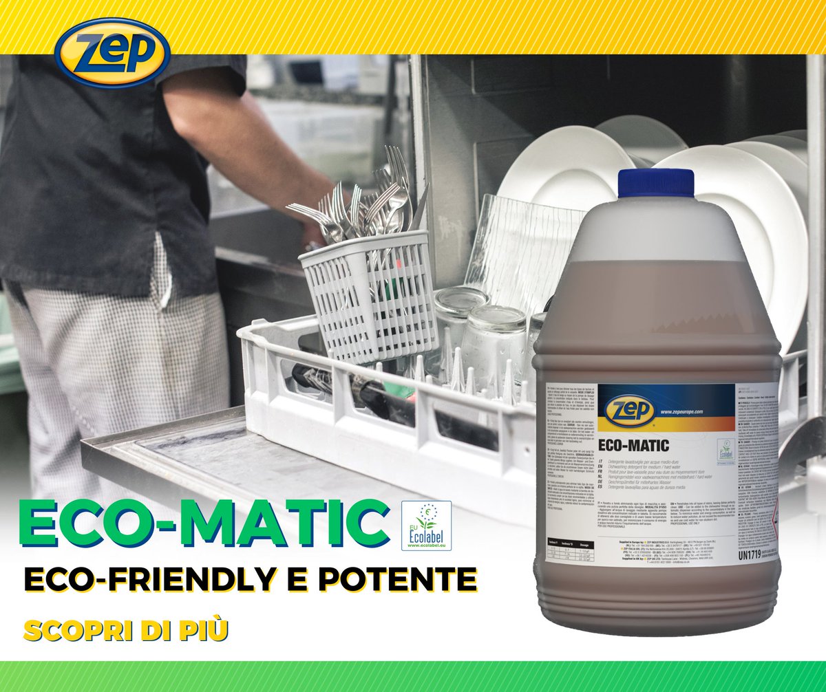 Zep_Italia's tweet image. ECO-MATIC, il nostro detergente ecologico certificato Ecolabel. Efficace contro ogni tipo di macchia senza impatto ambientale.
Richiedi maggiori informazioni: bit.ly/3ZCvm3u

#ECOMATIC#EcoChoice#SostenibilitàZep#DetergenteEcologico#CleanGreen#ZepPartnerPerScelta