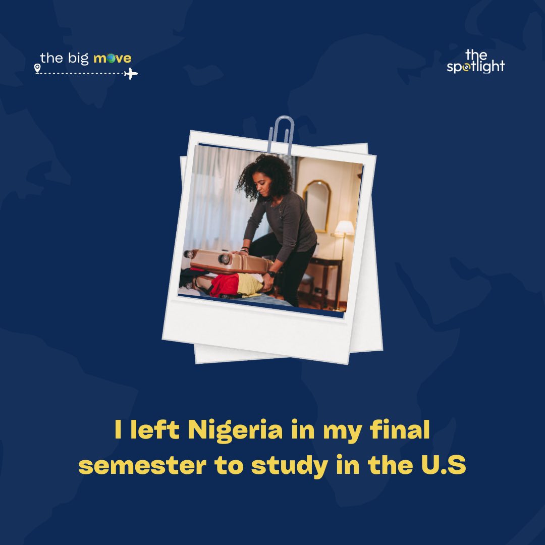 _spotlightpod's tweet image. For this edition of #TheBigMove, we spoke to a 23-year-old who left Nigeria in her final semester to start over in the U.S. She talked about what informed her decision and future plans.

Read her story: bit.ly/3DfSUE0