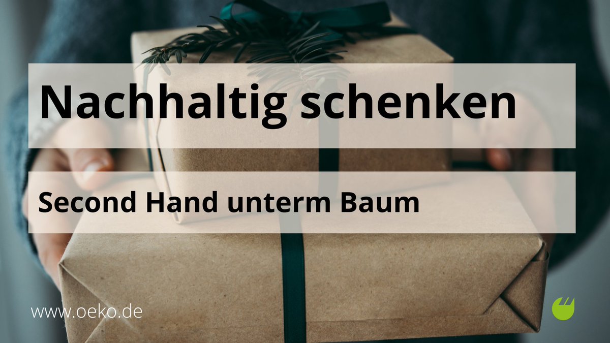 Fast 70 % der Deutschen haben 2021 gebrauchte Produkte gekauft, getauscht oder verschenkt. Weniger Ressourcenverbrauch, weniger Abfall, mehr Individualität: so geht Schenken auch in #nachhaltig: oeko.de/blog/weiterver… #geschenk #secondhand