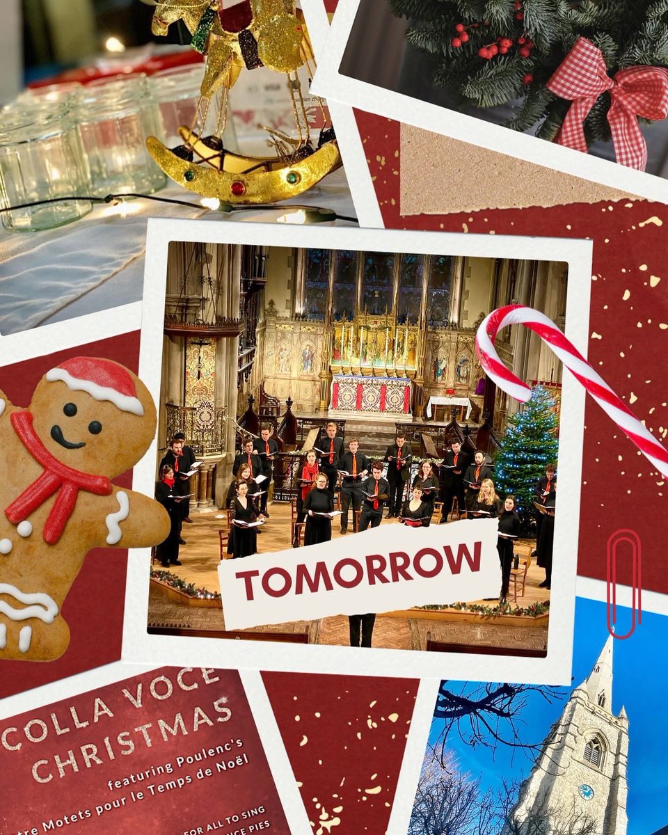 🎄🎀 Colla Voce Singers returns tomorrow with our Christmas concert, and a refreshed programme including Poulenc’s Quatre Motets pour le Temps de Noël - interval mulled wine and mince pies!
St Gabriel’s Church, Pimlico 7pm on Saturday 14 December.
Tickets: carols.eventbrite.co.uk