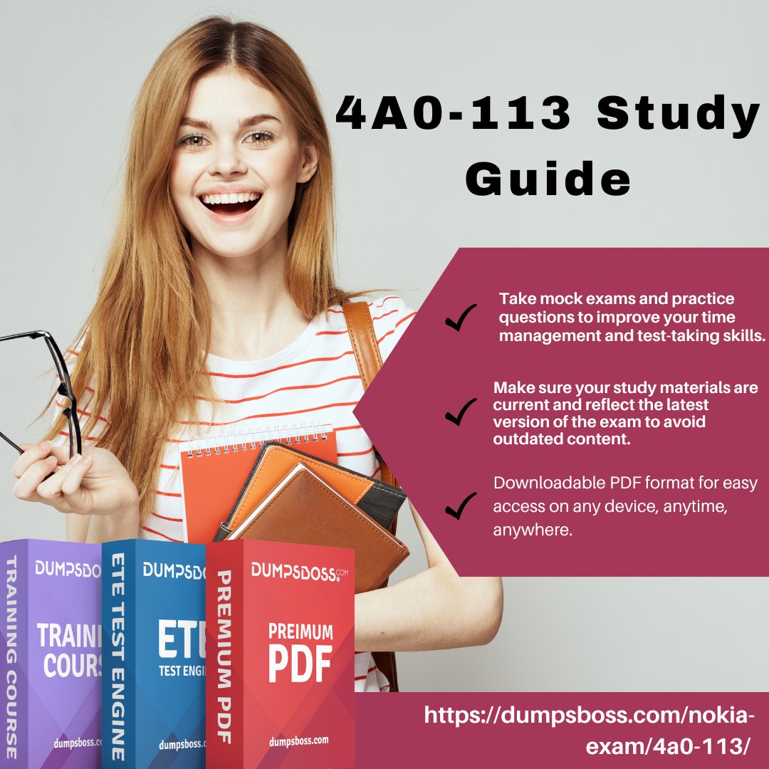 DavisMarle28200's tweet photo. At DumpsBoss, we provide high-quality study materials like the 4A0-113 Study Guide to help you pass your certifications with confidence.  #Certifications #StudyGuide #4A0-113 #4A0113StudyGuide #StudyWithDumpsBoss #4A0113Preparation #DumpsBossGuides #AlcatelLucentStudy #4A0113Tips https://t.co/3ck3PvXkK6