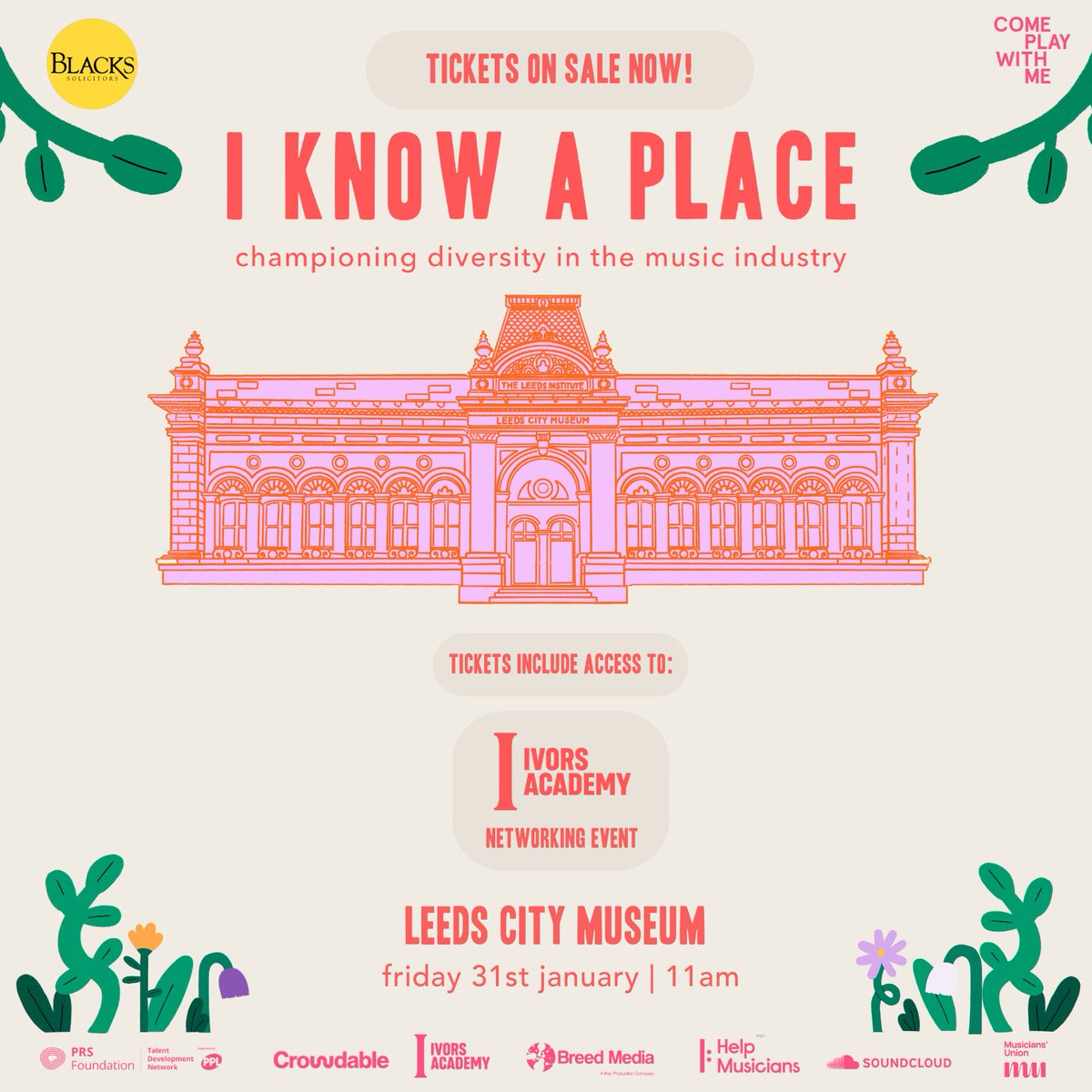 cpwmco's tweet photo. 🎤 I Know A Place 2025 is back! 🎉 

Join us at Leeds City Museum on Jan 31 for a day of panels, workshops, &amp; networking to empower and celebrate diversity in music! 🌈 

From emerging artists to industry pros, this is YOUR space. 

🎟️ Tickets on sale now: https://t.co/vENuIYDxDO https://t.co/0EqYsnVfSi