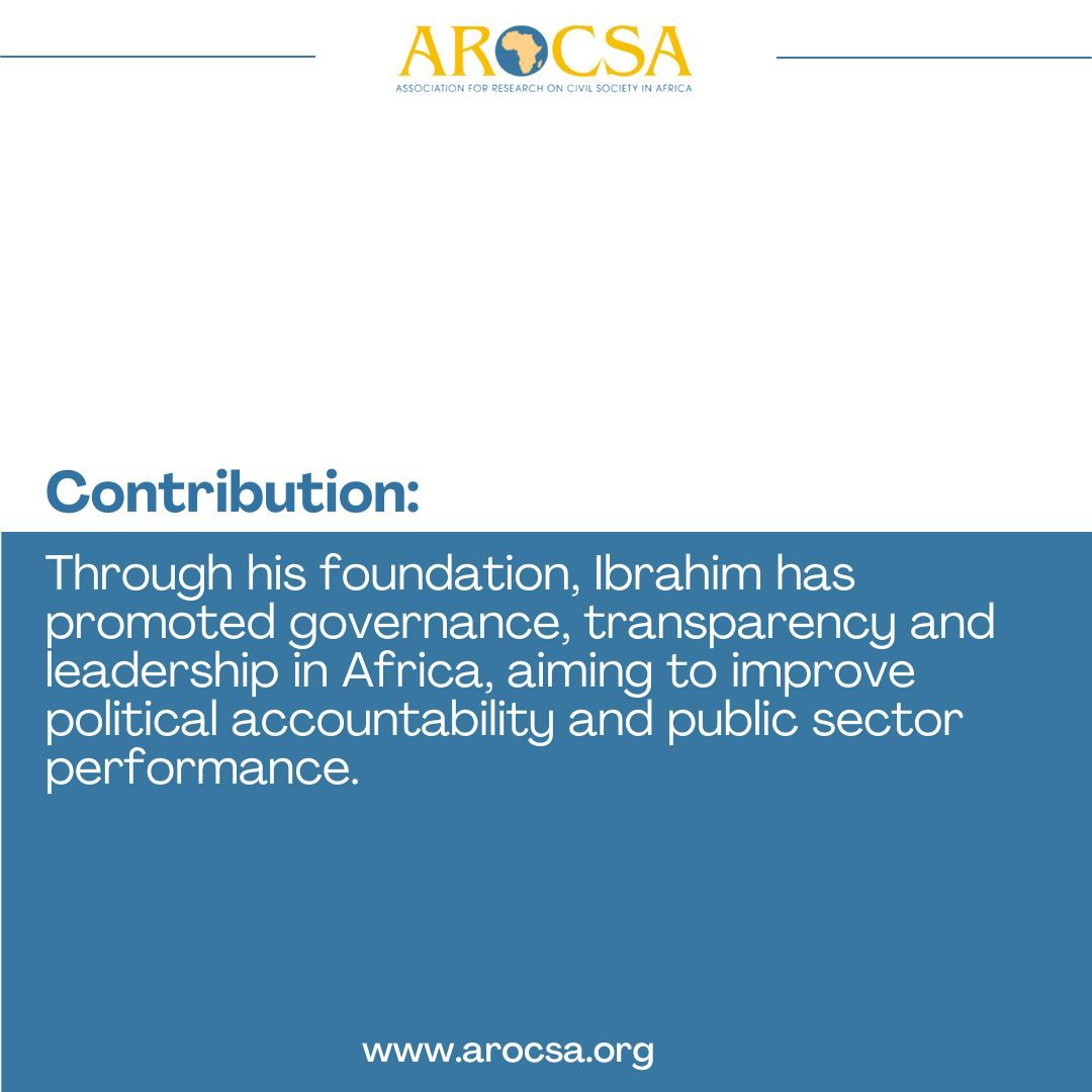 Celebrating the impact of Mo Ibrahim in advancing African civil society. His leadership and dedication continue to inspire positive change across the continent. #AfricanLeadership #CivilSociety #AROCSA